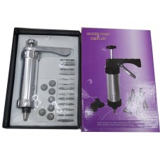 Кондитерський шприц прес дозатор з 8 насадками для кремів та 13 насадками для печива Cookie Press 760-ММ