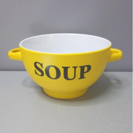 Набір бульйонниць-піал з ручками 650 мл 6 шт кераміка SOUP SNT 20338