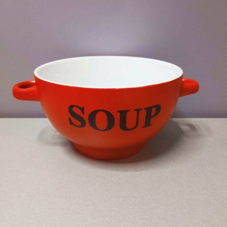 Набір бульйонниць-піал з ручками 650 мл 6 шт кераміка SOUP SNT 20338