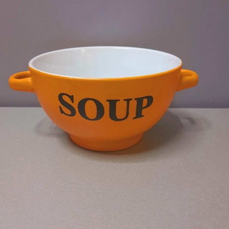 Набір бульйонниць-піал з ручками 650 мл 6 шт кераміка SOUP SNT 20338