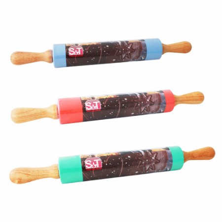 Силіконова качалка 43 х 5.3 см з дерев'яними ручками SNT 3200-62