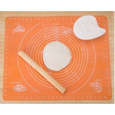 Силіконовий килимок для розкочування та випікання тіста 40 х 50 см помаранчевий A-PLUS 1952