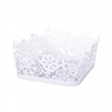 Сухарниця Соната пластикова 16 х 16 х 8,5 см біла Альтернатива М6034