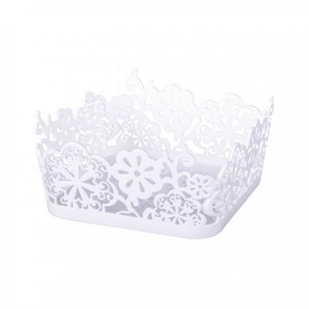 Сухарниця Соната пластикова 16 х 16 х 8,5 см біла Альтернатива М6034