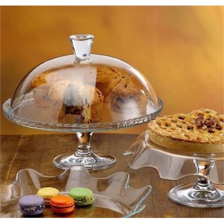 Тортівниця на ніжці d-32 см з кришкою Pasabahce Patisserie 95200-1 PAS