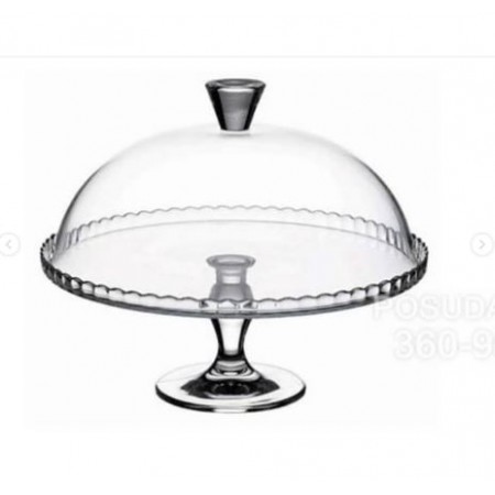 Тортівниця на ніжці d-32 см з кришкою Pasabahce Patisserie 95200-1 PAS