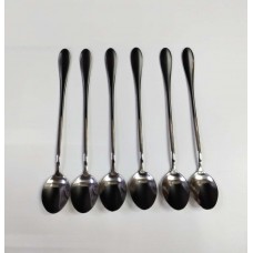 Набір коктейльних ложок 6 шт Helios 19.5 см із нержавіючої сталі глянцеві