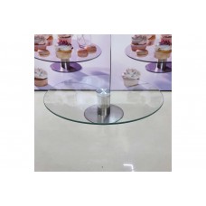 Блюдо-підставка поворотна d-32 см скляна на ніжці для кенді барів A-PLUS 1819