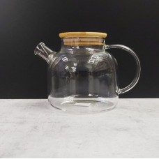 Чайник для заварювання Ardesto 1,2 л боросилікатне скло з бамбуковою кришкою AR3012GBM