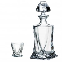Подарунковий набір Bohemia Quadro (стопки 55 мл для горілки 6 шт, графин 420 мл) 99999 99A44 117 BOH