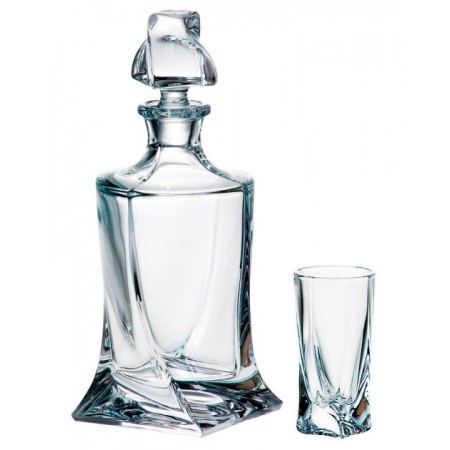 Подарунковий набір Bohemia Quadro (стопки для лікеру 50 мл 6 шт графин 420 мл) 7 предметів