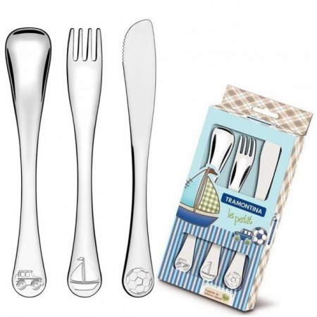 Набір дитячих столових приладів 3 шт Baby Le Petit blue Tramontina 66973/000
