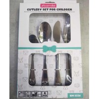 Набір дитячих столових приладів 4 предмети із нержавіючої сталі Kamille KM 5336