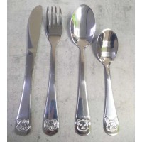 Набір дитячих столових приладів 4 предмети із нержавіючої сталі Kamille KM 5336