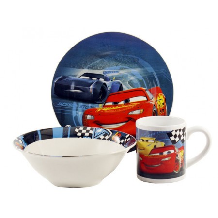 Набор детской посуды Тачки Маквин 3 предмета Фарфор Interos ТО-7 (84408)