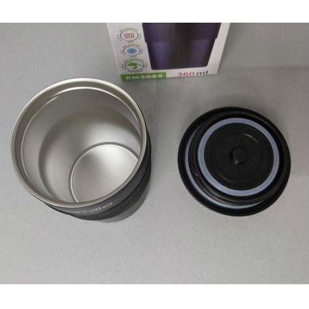 Термокухоль 360 мл з нержавіючої сталі з TPR вставкою