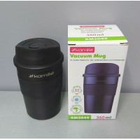 Термокухоль 360 мл з нержавіючої сталі з TPR вставкою Kamille KM-2049