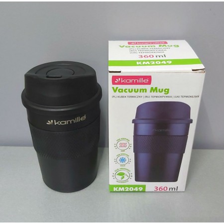 Термокухоль 360 мл з нержавіючої сталі з TPR вставкою