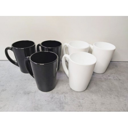 Набір кухлів 320 мл New morning Black White 6 шт Luminarc P8858/Q0156 /9401