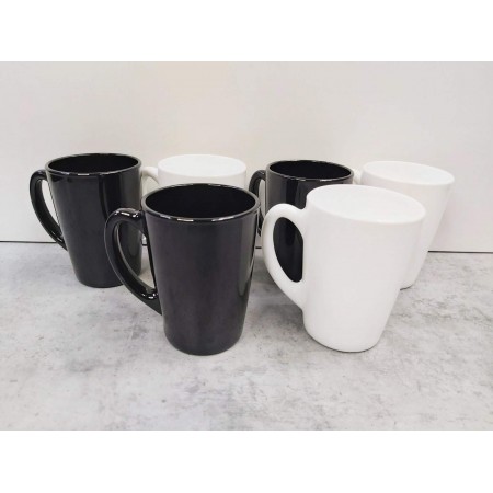 Набір кухлів 320 мл New morning Black White 6 шт Luminarc P8858/Q0156 /9401