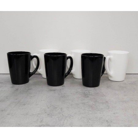 Набір кухлів 320 мл New morning Black White 6 шт Luminarc P8858/Q0156 /9401