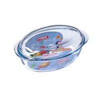Каструля скляна (гусятниця) 3,1 л + 1 л овальна з кришкою Pyrex 459A000
