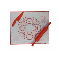 Силіконовий килимок для розкочування тіста та випікання Ytech 60 х 50 см + ніж, качалка 2191