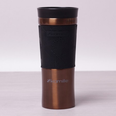 Термокухоль 480 мл Kamille з нержавіючої сталі Бронзовий
