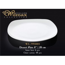 Тарілка WILMAX десертна квадратна 20 см 991001 WL