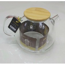 Чайник-заварник Wilmax Thermo 1500 мл з фільтром-спіраль та бамбуковою кришкою 888825/A WL