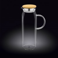 Глек скляний з бамбуковою кришкою Wilmax 1500 мл WL-888208