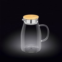 Глек скляний з бамбуковою кришкою Wilmax 1500 мл WL-888215/A