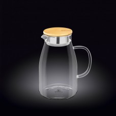 Глек скляний з бамбуковою кришкою Wilmax 1500 мл WL-888215/A