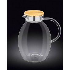 Глек скляний з бамбуковою кришкою Wilmax 2400 мл WL-888212/A