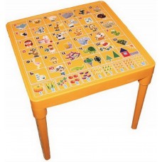 Стіл дитячий Азбука Українська 51 х 51 см h-47 см помаранчевий Алеана-100027