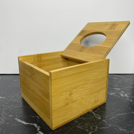 Диспенсер для серветок бамбуковий з кришкою Helios-7330