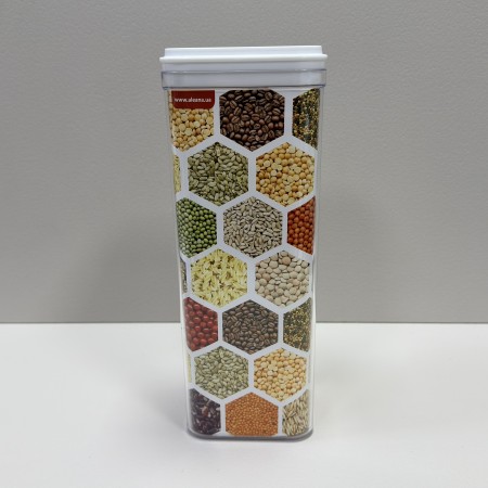 Ємність для сипучих продуктів 2,25 л Алеана 168026 прозора