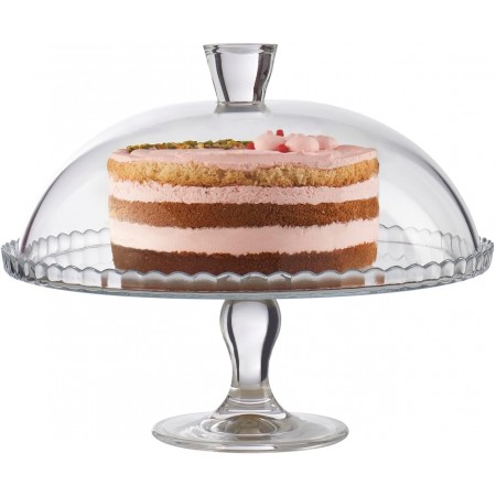 Тортівниця на ніжці d-32 см з кришкою Pasabahce Patisserie 95200-1 PAS