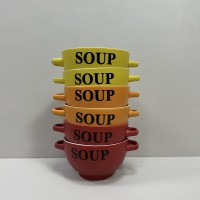 Набір бульйонниць-піал з ручками 650 мл 6 шт кераміка SOUP SNT 20338