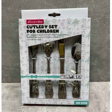 Набір дитячих столових приладів 4 предмети із нержавіючої сталі Kamille KM 5335