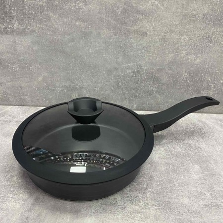 Сковорода алюмінієва з антипригарним покриттям d-24 см Lessner Black Pro New 88374-24