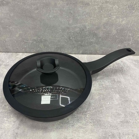 Сковорода алюмінієва з антипригарним покриттям d-28 см Lessner Black Pro New 88374-28