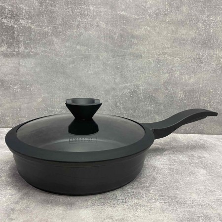 Сковорода алюмінієва з антипригарним покриттям d-28 см Lessner Black Pro New 88374-28