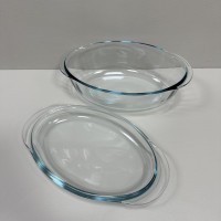 Каструля скляна (гусятниця) 3,1 л + 1 л овальна з кришкою Pyrex 459A000