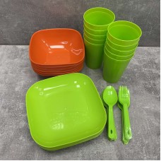 Набір посуду для пікніка Полімерпобут на 10 персон 999-10 ПБ