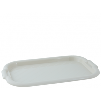 Піднос пластиковий Алеана прямокутний 45*30*4 біла троянда 168039