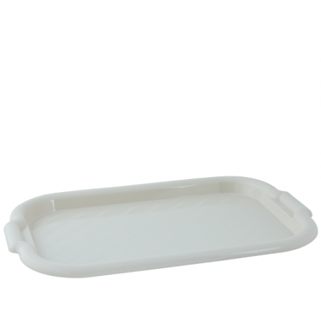 Піднос пластиковий Алеана прямокутний 45*30*4 біла троянда 168039