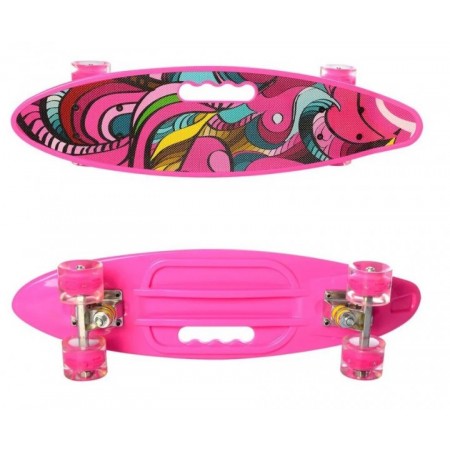Скейт пенні PROFI SR2-015-4-W Рожевий (MS 0461-2)
