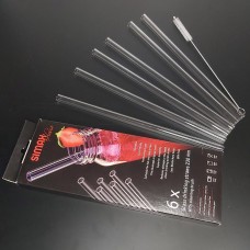 Набір скляних трубочок для напоїв Simax зі щіткою 6+1 предмет 23 см (40231/6)