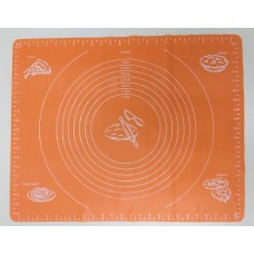 Силіконовий килимок A-PLUS для випікання та розкочування тіста 50*40 см помаранчевий 586457